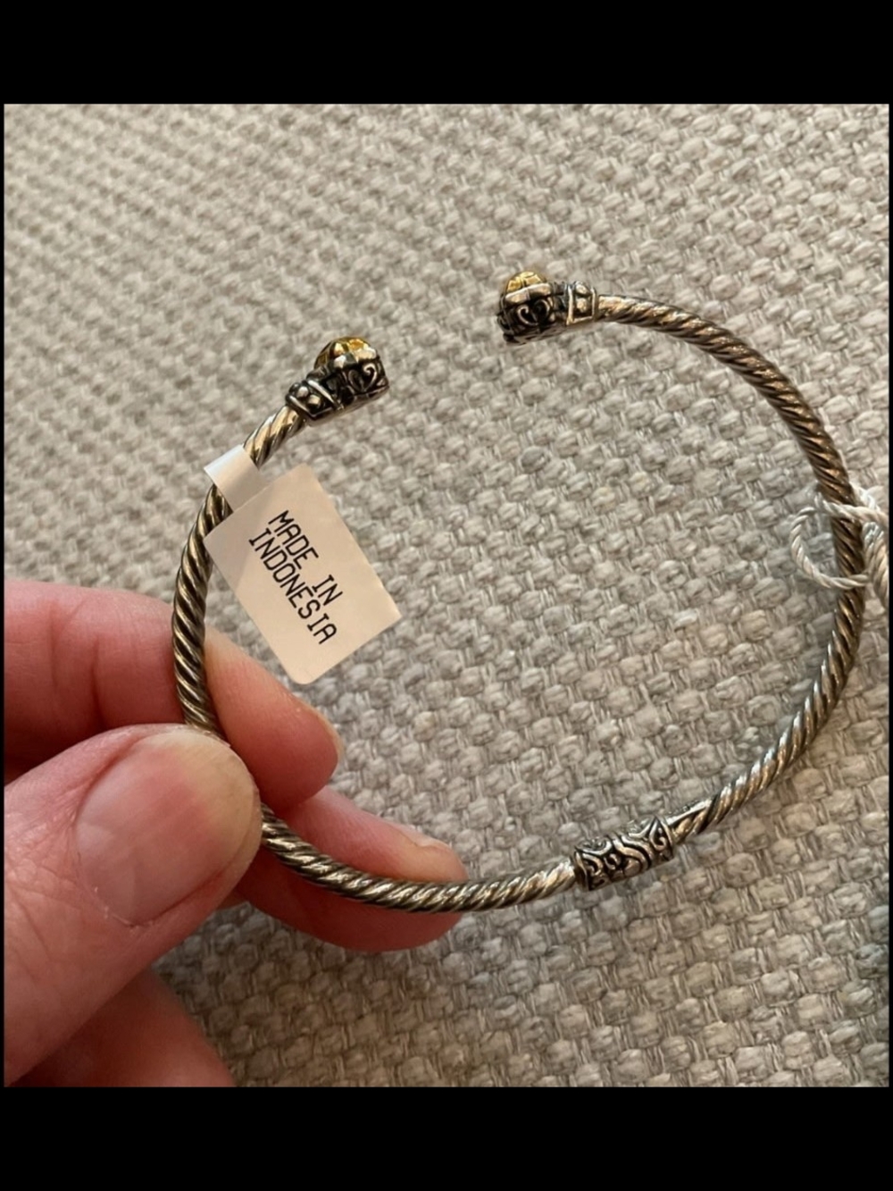 Samuel Benham Sterling Silver 18k Gold Star Bracelet
